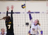 Tigers beat Golden West 3-0 in key West Yosemite League match. Here, Harley Cole with impressive play against Golden West.